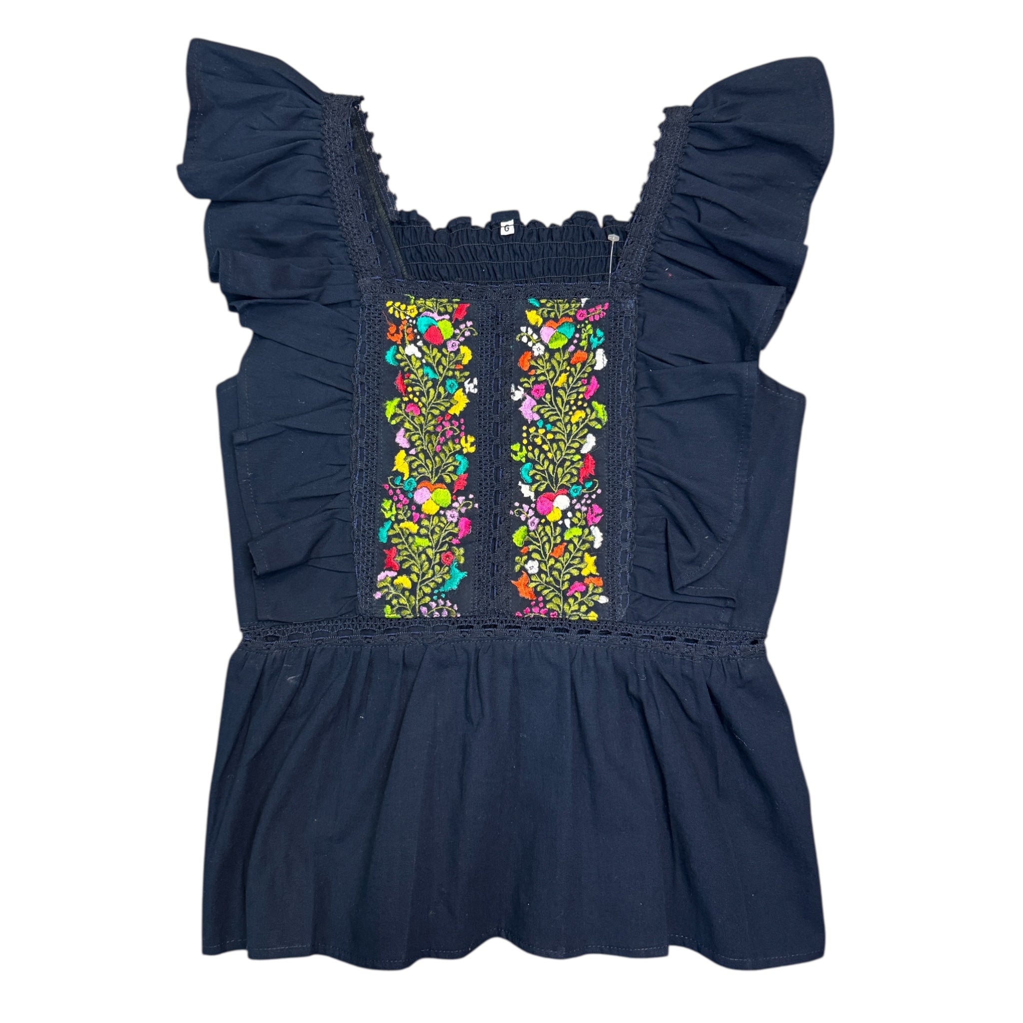 Women Handmade Top Flare Embroidered