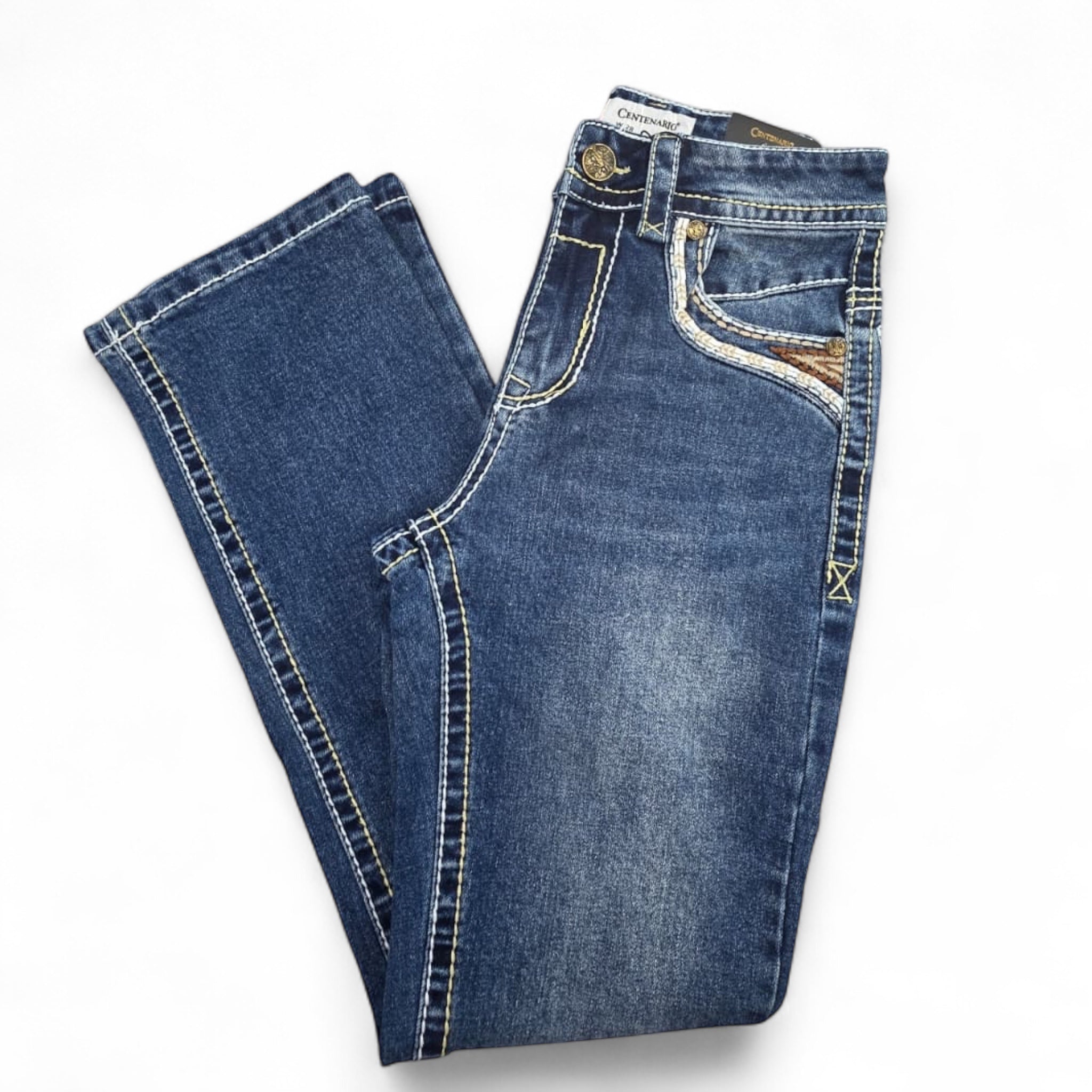 Men Jeans Co 44969 Ringle Design Light Blue