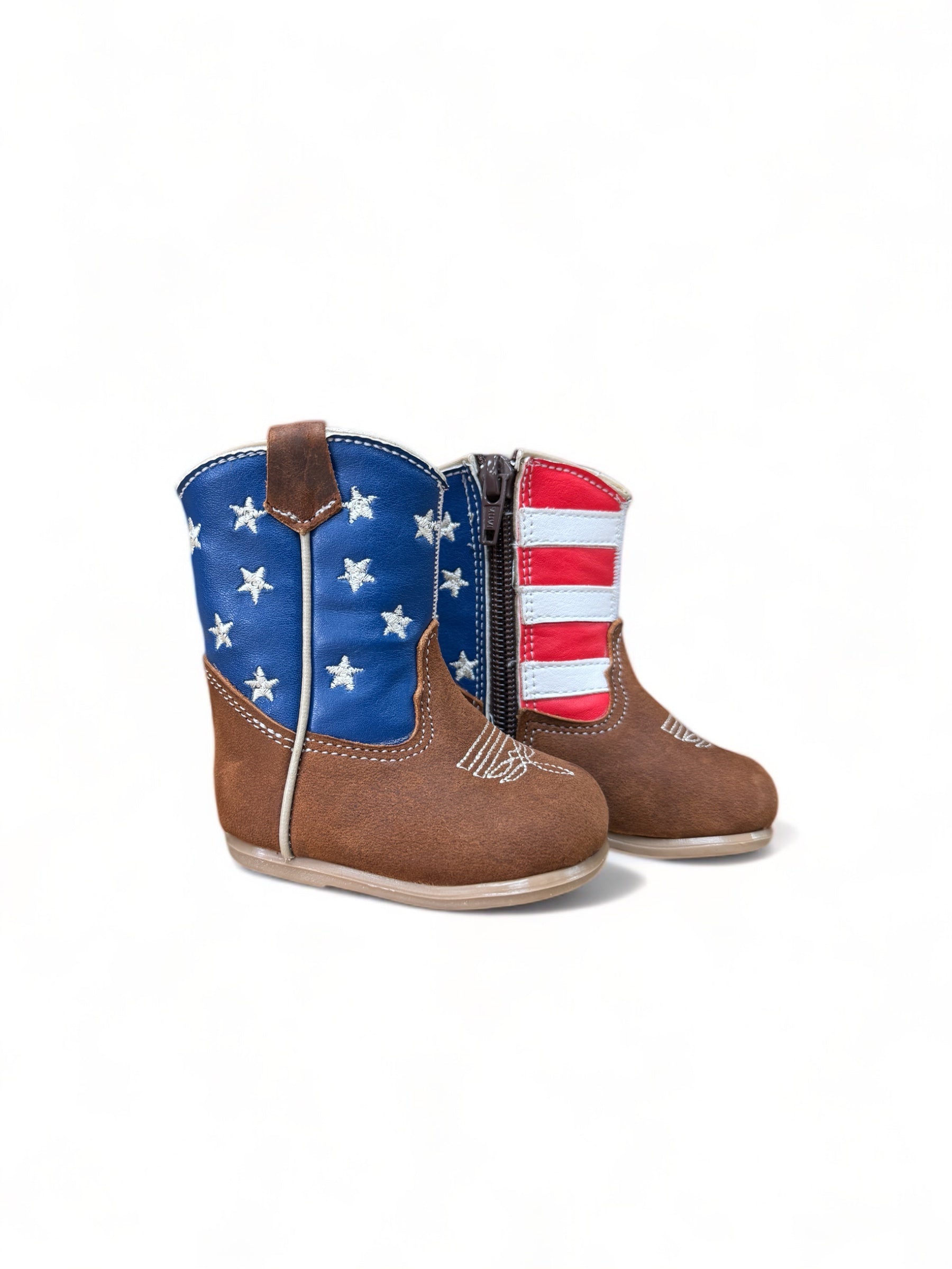 Botas de bebé con bandera de EE. UU.