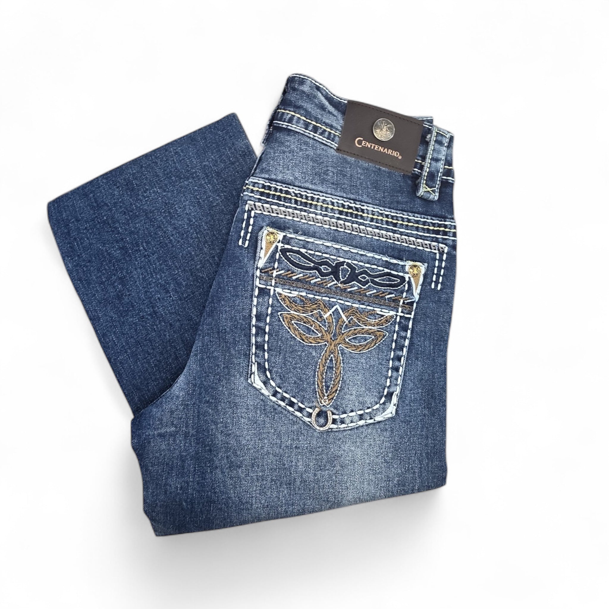 Men Jeans Co 44969 Ringle Design Light Blue