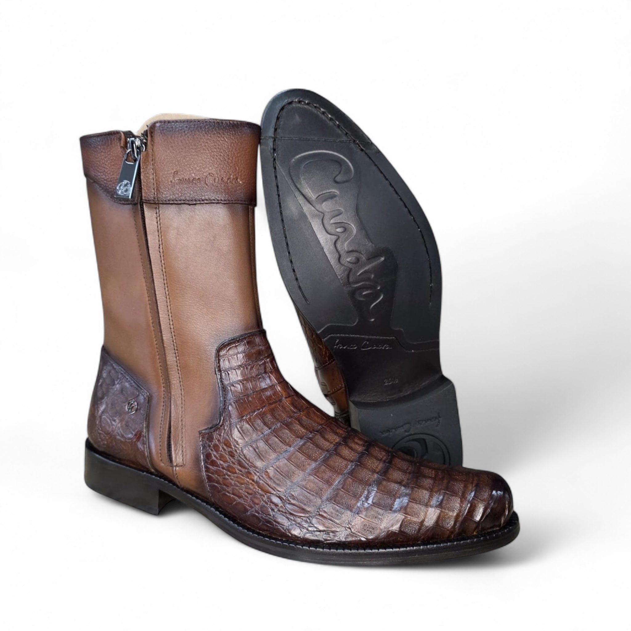 Bota Cuadra para hombre FC958 Piel de cocodrilo auténtica