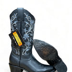 Women Boot Black Leather Ca Orchid