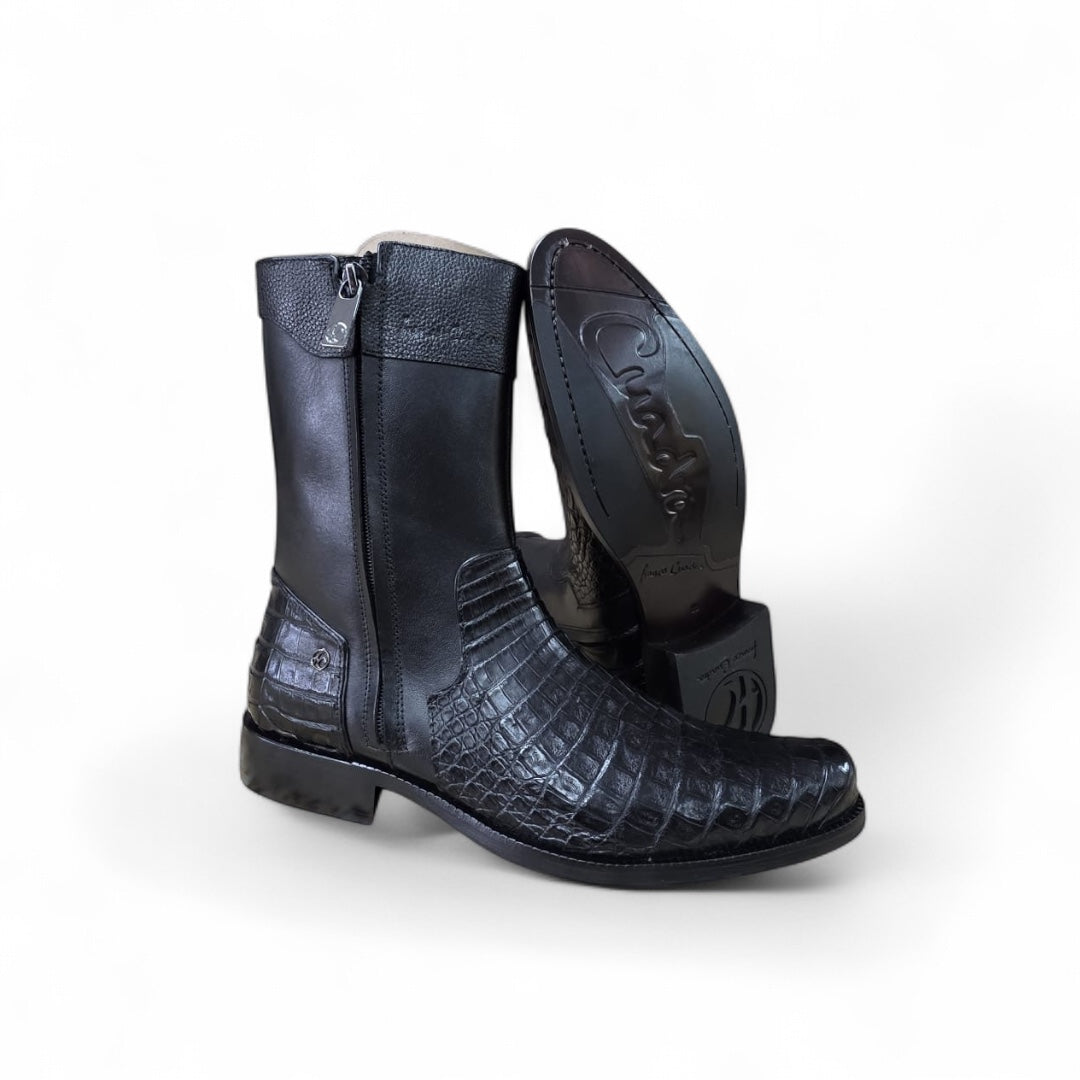 Botín Cuadra para hombre en piel de cocodrilo auténtica FC865