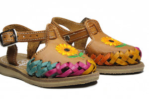 Mexican Leather Sandal K 09 Sunflower Multi