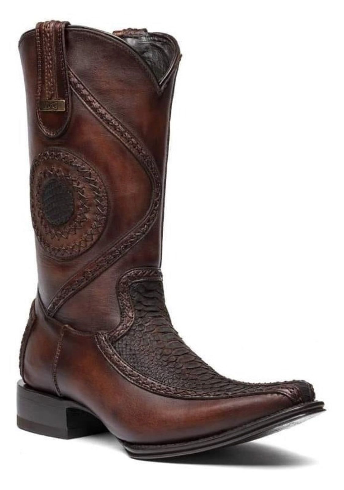 Botas Joe de piel de serpiente pitón genuina hechas a mano