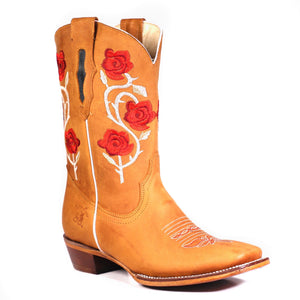 RB Red Flower Women Boot