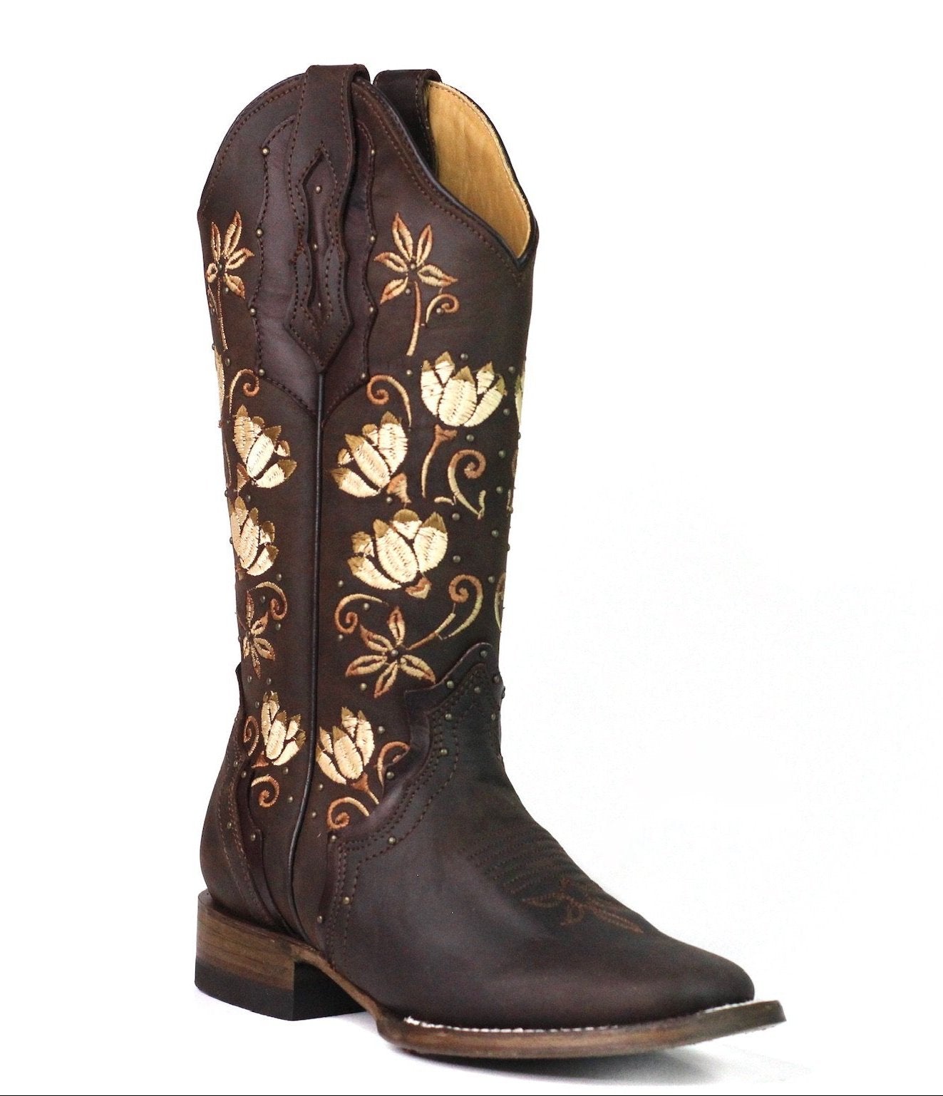 Red Flowers Boots ReyMe 063FL4