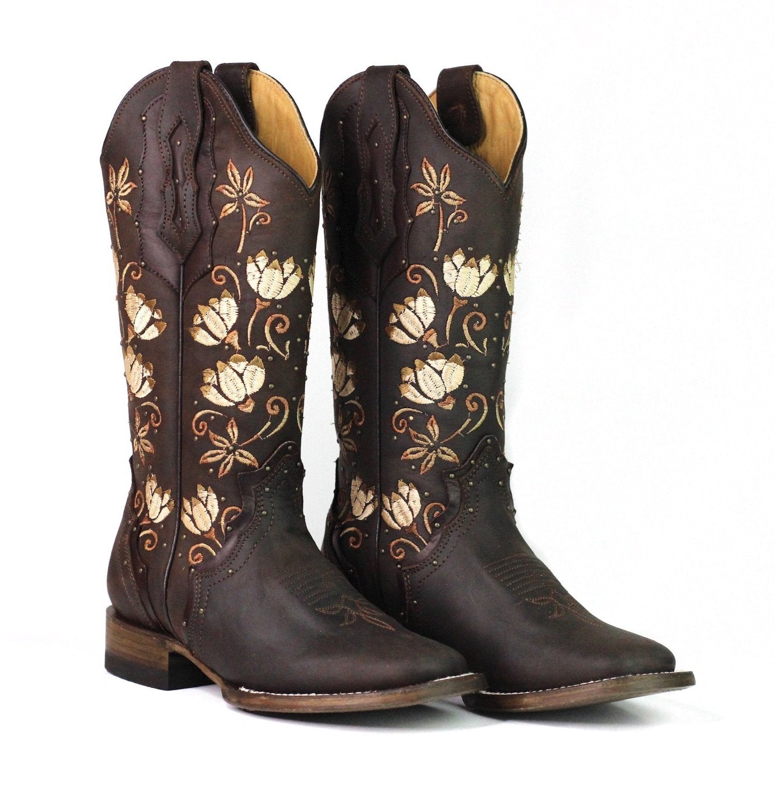 Red Flowers Boots ReyMe 063FL4