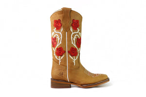 RB Red Flower Kid Boot