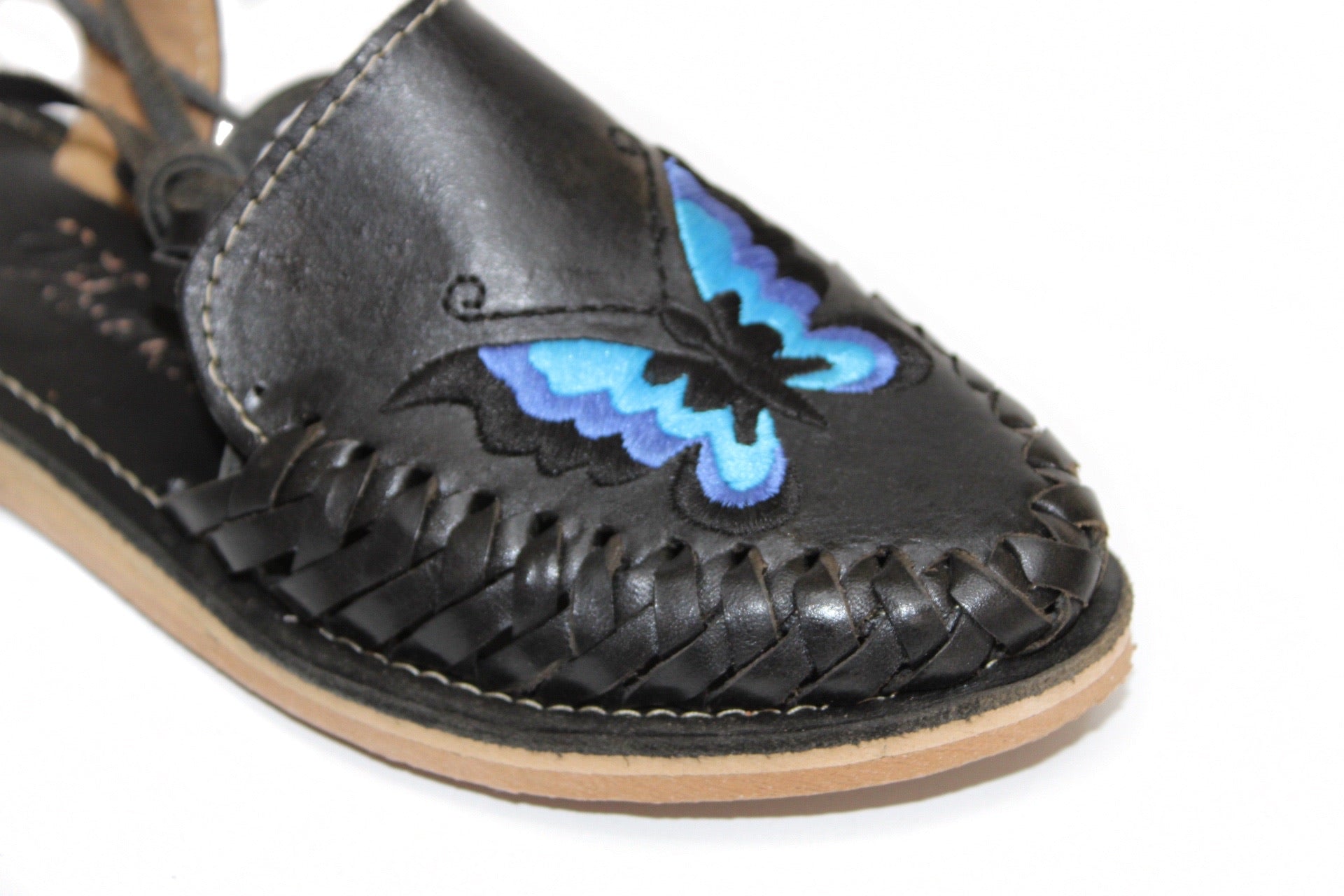Sandalia mexicana de piel Mariposa
