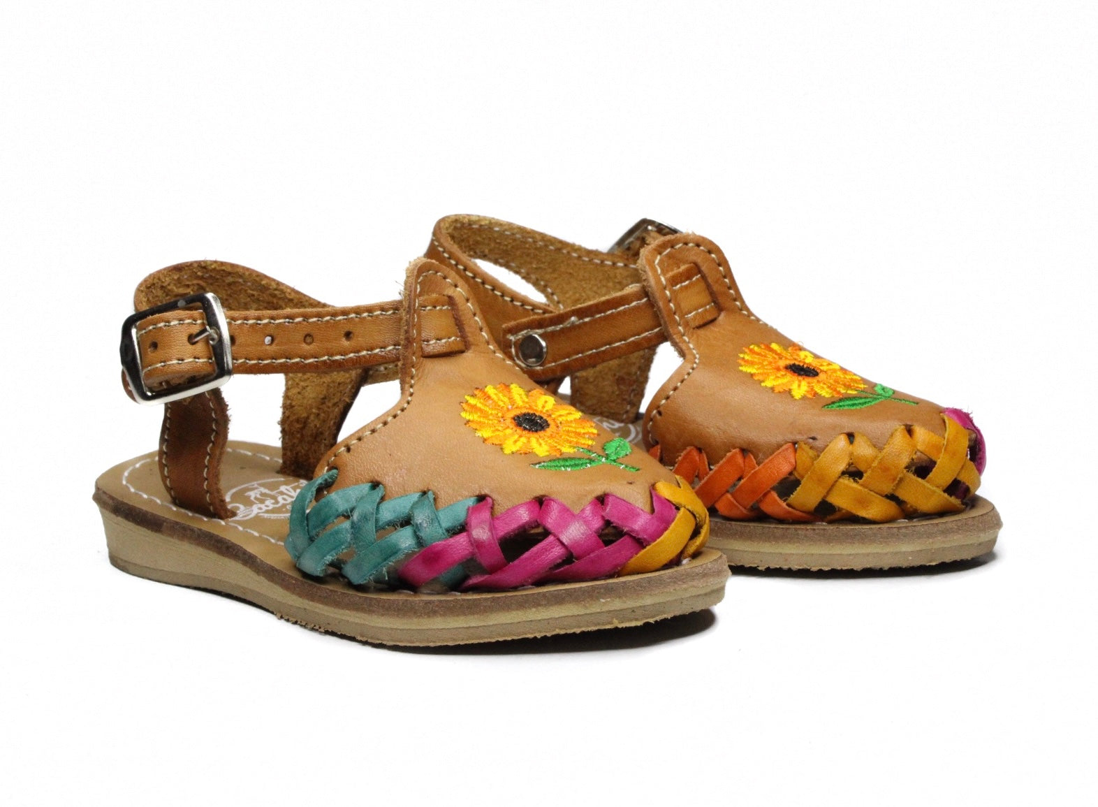 Sandalia Mexicana de Piel K 09 Girasol Multi
